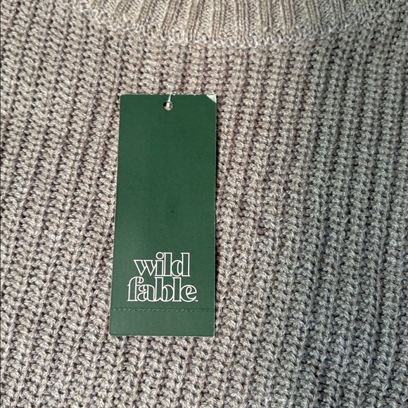 Wild Fable cropped sweater long sleeve womens M grey - Picture 3 of 5